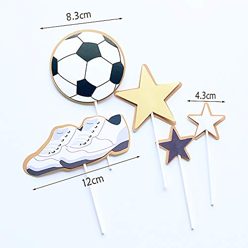 JeVenis Football Cake Topper Football Birthday Cake Decoration para niño Football Cake Topper Sport Cake Decoration