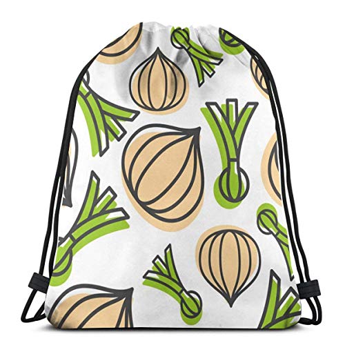 Jhonangel Mochila con cordón para cebollas y cebolletas, Bolsa de Baile para Gimnasio, Mochila para Senderismo, Bolsas de Viaje para la Playa, 36 x 43 cm / 14,2 x 16,9 Pulgadas