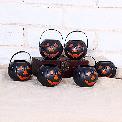 jieyouzahuopu Accesorios De Halloween Accesorios De Decoración Cubo De Calabaza Fantasma Accesorios De Baile De Disfraces De Iluminación De Calabaza Transfronteriza 6 paquetes de bombones/签名不正确