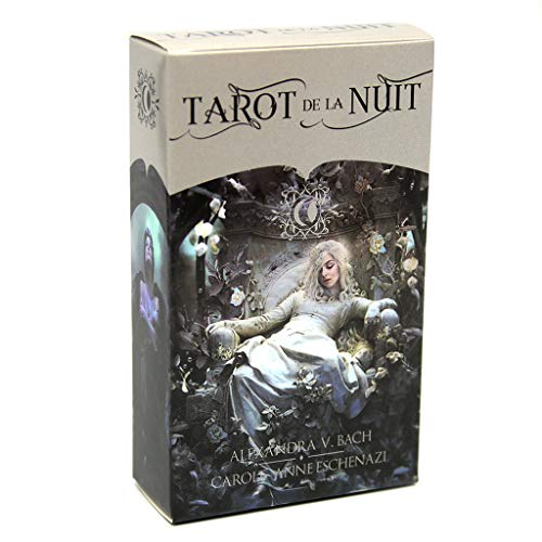 jiheousty 78 Cards Deck Tarot De La Nuit Full English Family Party Juego de Mesa Oracle Cards