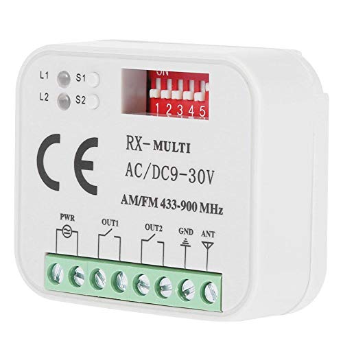 Jimfoty Receptor Remoto para abrepuertas de Garaje, Receptor de Control Remoto Universal para Puerta de Puerta para SMG-662MRX FAAC, para Sommer 300-900MHZ