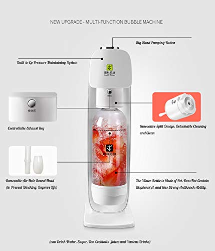 JINRU Máquina De Bebidas Gaseosas Máquina De Bebidas Carbonatadas Sin Cilindro De CO2 (Blanco Marfil) Soda, Plástico