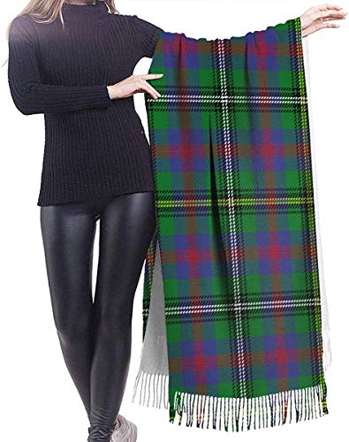 JJsister Bufandas de Mujer, Winter Warm Wrap Shawl Clan Thompson Tartan Print Scarves Blanket Scarf For Women Men