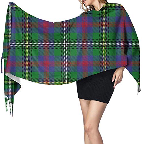 JJsister Bufandas de Mujer, Winter Warm Wrap Shawl Clan Thompson Tartan Print Scarves Blanket Scarf For Women Men