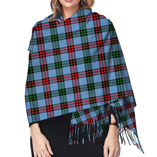 JJsister Bufandas de Mujer,Bufanda Chales para Mujer, Winter Warm Wrap Shawl Essex County Tartan Print Scarves Blanket Scarf For Women Men