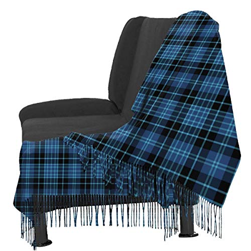 JJsister Bufandas de Mujer,Bufanda Chales para Mujer, Winter Warm Wrap Shawl Scottish Clergy Tartan Print Scarves Blanket Scarf For Women Men