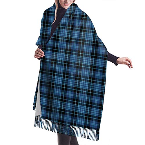 JJsister Bufandas de Mujer,Bufanda Chales para Mujer, Winter Warm Wrap Shawl Scottish Clergy Tartan Print Scarves Blanket Scarf For Women Men