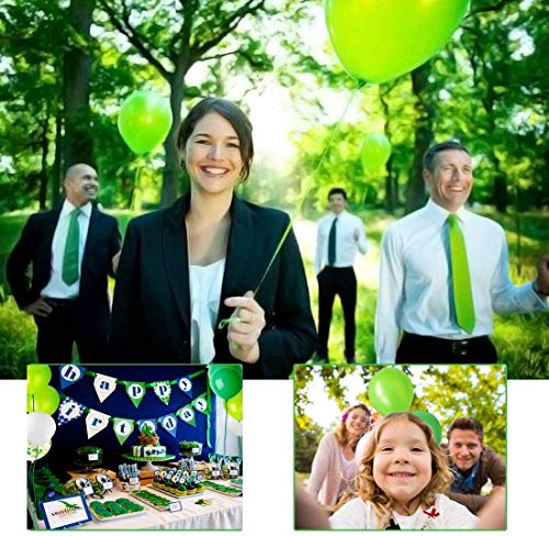 JOJOR Globos Azules y Blancos,60 Piezas Azul Globos con Confeti para Bebe 1 Año Cumpleaños,Niño Bautizos Comunion Baby Shower Azul,Bodas Aniversario Graduacion Fiesta Arco Decoracion (Verdes)