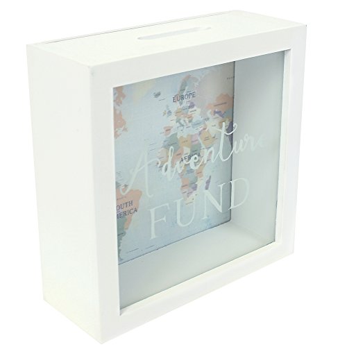 Jones Home and Gift Adventures Fund. Alcancía con Forma de Marco, Color Blanco