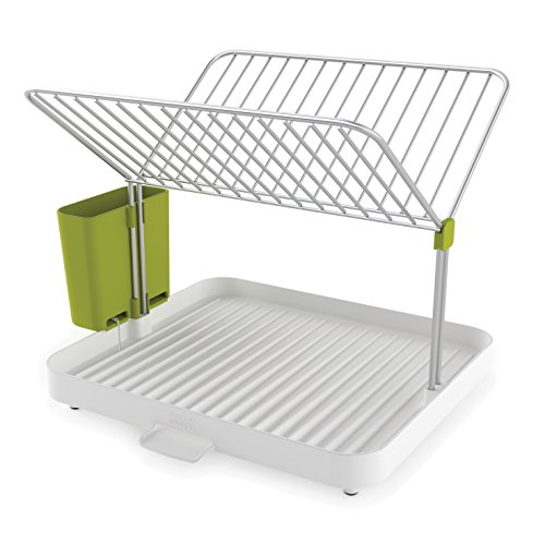 Joseph Joseph 85083 y de Rack – Escurreplatos con 2 Niveles, plástico, 36,5 x 30,4 x 28,2 cm, Color Blanco/Verde