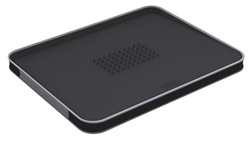 Joseph & Joseph Cut&Curve Plus - Tabla de cortar o trinchar alimentos, color negro