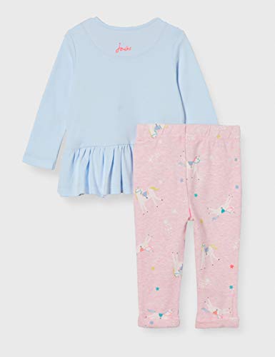 Joules Olivia Conjunto de Playeras para bebés y niños pequeños, Blue Unicorn, 6-9m