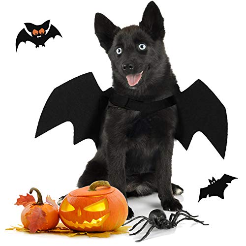 Joyibay Alas de Perro, Disfraz de Halloween para Perros Alas de Murciélago para Perros de Halloween Disfraces de Fiesta para Mascotas para Perros Fiesta Temática de Vacaciones de Halloween