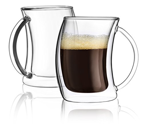 JoyJolt Caleo Collection - Juego de 2 vasos térmicos de doble pared (2 unidades, 60 ml)