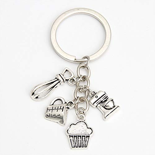 JQFEN 1Pc Regalo   Cocineros   Llavero Cucharas Medidoras Llavero Accesorios para Llaves Llaveros De Cocina