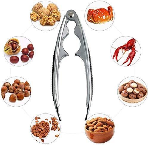 Jrancc Cascanueces Nuez Sheller Metal Asas Antideslizantes para Abrir Todas Las Nueces de Todo Tipo Incluso Las Almendras y Avellana