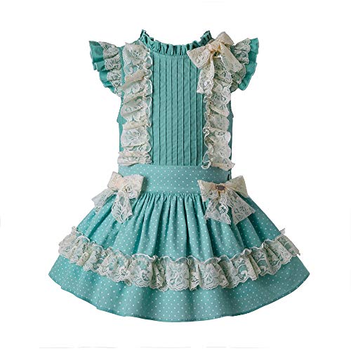 Ju petitpop Lajinirr Vestido de Verano de Menta para niñas，2 años