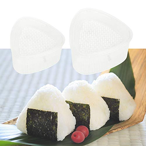 Juego de 2 herramientas de prensa de alimentos Bento, accesorios de cocina, sushi onigiri, molde para hacer bolas de arroz triangulares