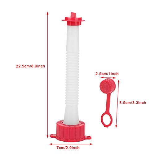 Juego de 3 tapones de plástico de repuesto para tapón de bidón de combustible de jardín, maquinaria industrial, repostería de coche, color rojo y blanco