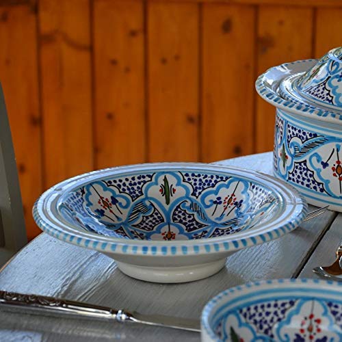 Juego de 6 platos Tebsi marroquí turquesa, 23 cm de diámetro