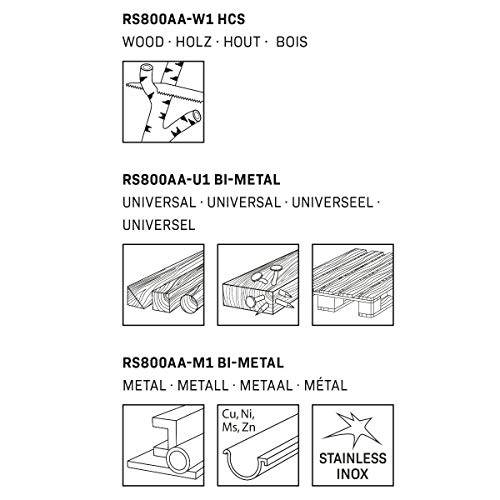 Juego de hojas de sierra recíprocas VONROC – universales – 3 piezas – madera y metal - fabricadas en Alemania