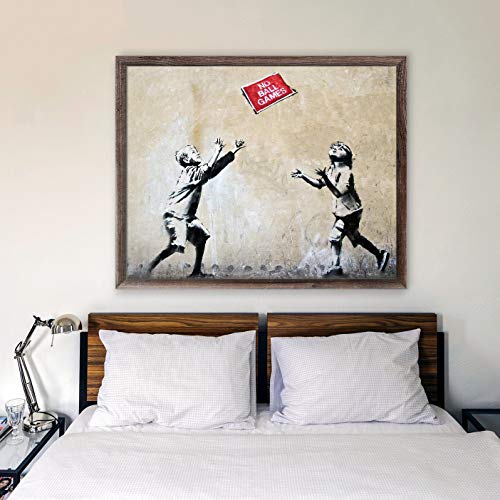 Juego de Pelota Cartel Arte fútbol Imprimir Juegos de fútbol Sala decoración Pared Reglas de Regalo césped Banksy Retro al Aire Libre Signo Americano Bolas Arte Impresiones