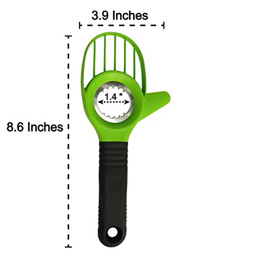 Jugetware - Cortador de aguacate 3 en 1, cuchillo de aguacate, pelador de aguacate y pelador con agarre antideslizante