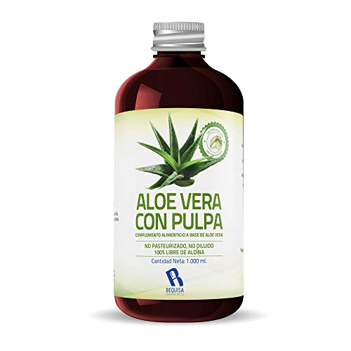 Jugo Aloe Vera Puro | Producto Concentrado a base de Jugo de Aloe Vera Con Pulpa - Suplemento Para Regular el Transito Intestinal -Litro