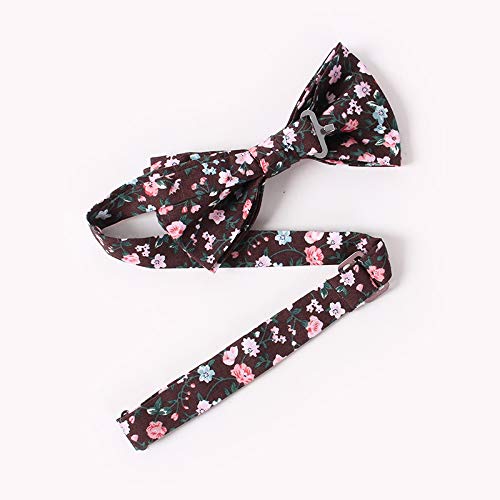 JUNGEN Pajarita de Hombre Pajarita Estampada de Flores Corbata de Lazo de Floral Pajarita de Tela Pajarita Casual para Boda Citas Banquete Size 12x6.5cm (Verde)