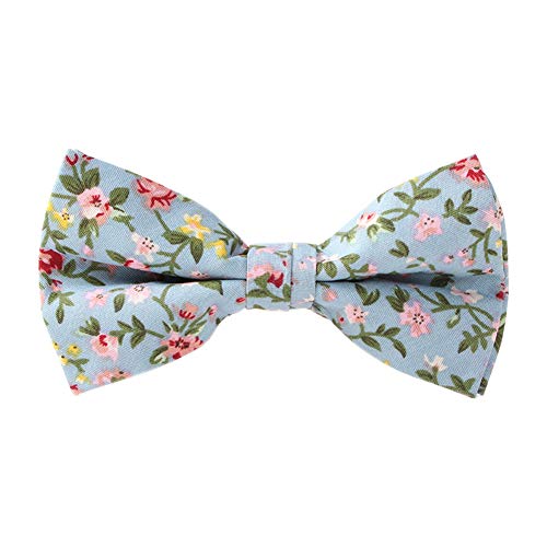 JUNGEN Pajarita de Hombre Pajarita Estampada de Flores Corbata de Lazo de Floral Pajarita de Tela Pajarita Casual para Boda Citas Banquete Size 12x6.5cm (Verde)