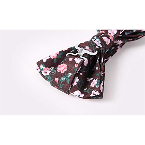 JUNGEN Pajarita de Hombre Pajarita Estampada de Flores Corbata de Lazo de Floral Pajarita de Tela Pajarita Casual para Boda Citas Banquete Size 12x6.5cm (Verde)