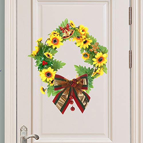 JUSTIDEA 4pcs 32Ft Flores Artificial con Girasoles Guirnalda Artificial Colgantes de Seda Interior y Exterior de Decoración Boda Fiesta Pared Ventana Centros