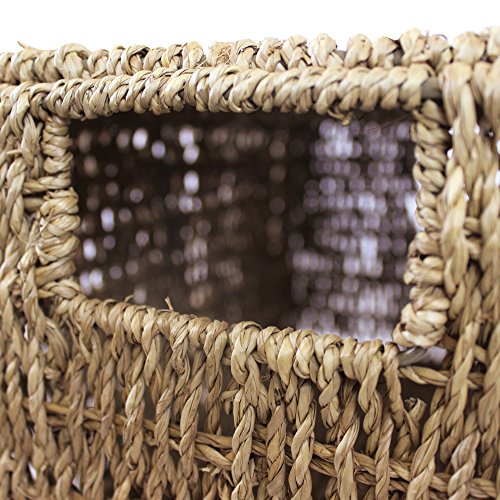 JVL Seagrass Oblong Hampers, Set of 4