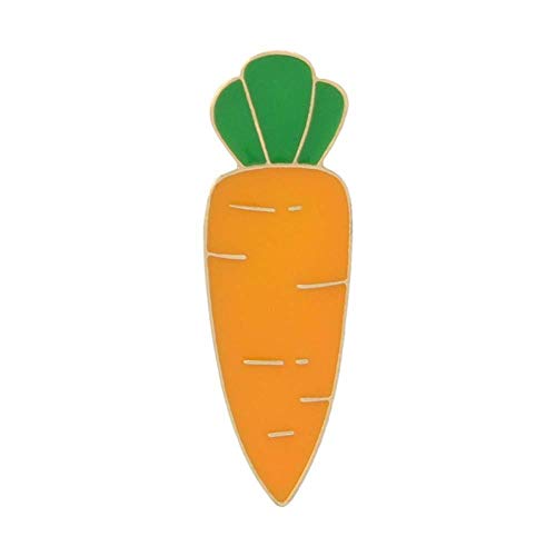 JXtong2 Broche Conejo y Zanahoria Cute Cartoon Animal Vegetables Esmalte Suave Parejas Broches Pins de Solapa para Mejores Amigos