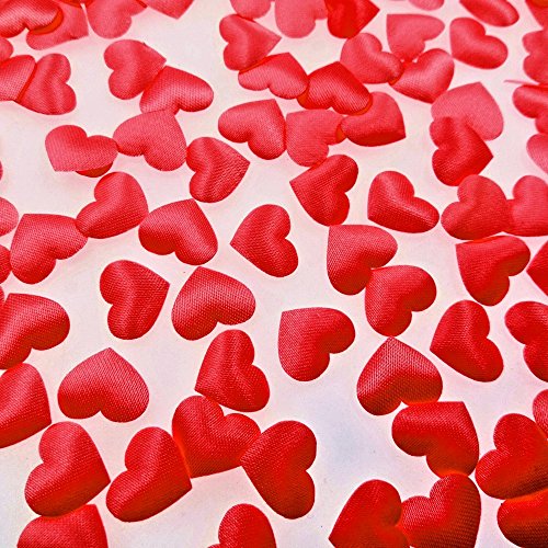 JZK 3000 pcs 13mm Confeti corazón Rojo Tela 3D decoración de Mesa Fiesta para Bodas Compromiso cumpleaños San valentín Bautizo Despedida de Soltera