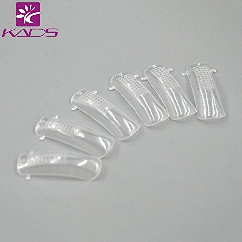 KADS 100 unidades / 10 tamaños uñas postizas uñas arte UV Gel rápida edificio cristal molde de doble Formas dedo uñas arte UV Gel constructor DIY herramienta