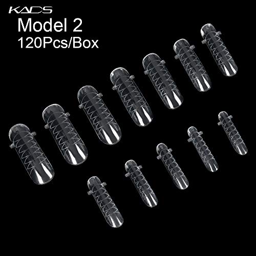 KADS 120 moldes para uñas postizas de gel acrílico o gel UV con escala para extensión