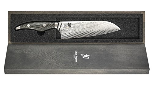 Kai Shun Nagare - Cuchillo de cocina Santoku (hoja de 18 cm, incluye tabla de cortar)