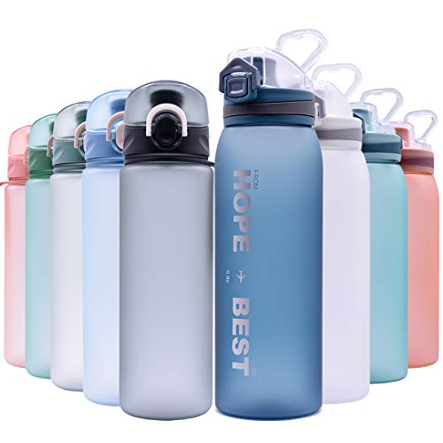 KAILH Tritan Botella del Agua Deporte 500ml/600ml/700/900ml, sin BPA, Botella Deportiva para Correr, Camping, Yoga, Ciclismo, Al Aire Libre, Gimnasio, Outdoor Fitness Training etc.