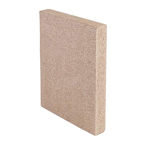 Kamino-Flam – Plancha de vermiculita, Placa protectora para chimenea, estufa, horno, Panel ignífugo de vermiculita – resistente a altas temperaturas hasta 1100°C, 25/12,4/3 cm