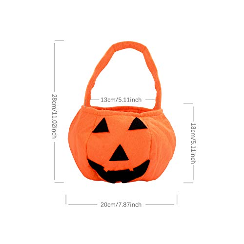 KATELUO Halloween Goodys Bolso,Calabaza Truco o Convite Bolso,Niños Caramelo Bolsa,Bolsa de Halloween - Bolsa emergente para Recoger Dulces,o galletas,Halloween para Niños Fiesta Decoración(3PCS)