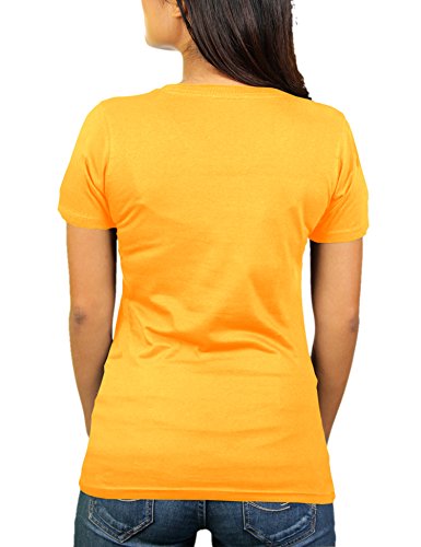 KaterLikoli - Camiseta de manga corta para mujer oro amarillo M