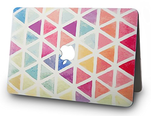 KECC MacBook Pro Retina 13 Pulgadas Funda Dura Case Cover Viejo MacBook Pro 13.3 Retina Ultra Delgado Plástico {A1502/A1425} (Triángulo Colorido)