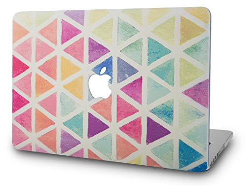 KECC MacBook Pro Retina 13 Pulgadas Funda Dura Case Cover Viejo MacBook Pro 13.3 Retina Ultra Delgado Plástico {A1502/A1425} (Triángulo Colorido)