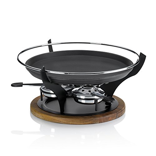 kela 16641 Parrilla eléctrica de Contacto - Parrillas eléctricas de Contacto (Negro, Hierro Fundido, Metal, Madera, Alrededor, 37,5 cm, Hierro Fundido, 175 mm)