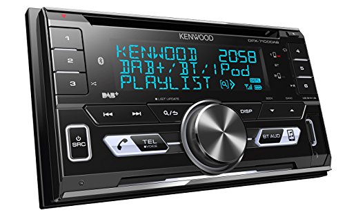 Kenwood Electronics DPX-7100DAB Negro Receptor Multimedia para Coche - Radio para Coche (Negro, 2 DIN, 50 W, MOSFET, AAC, FLAC, MP3, WAV, WMA, LCD)