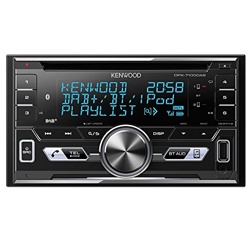 Kenwood Electronics DPX-7100DAB Negro Receptor Multimedia para Coche - Radio para Coche (Negro, 2 DIN, 50 W, MOSFET, AAC, FLAC, MP3, WAV, WMA, LCD)