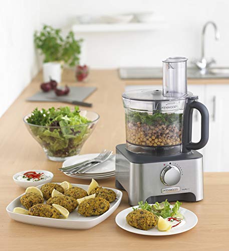 Kenwood MultiproClassic - Procesador de alimentos familiar, 1000 W, 3 litros, velocidad variable, color metal