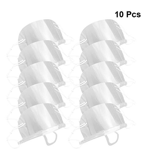 KESYOO 2 Cajas / 20 Piezas Práctico Plástico Transparente Durable Boca Protector Facial Cocina Seguridad Protector Facial Tapa para Salón de Belleza Restaurante Hotel