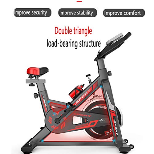 Keumer Bicicleta De Ejercicios De Interior, Soportar Peso 150KG Bicicleta Estática Profesional, Estructura De Doble Triángulo Estable Y Seguro, Equipo De Entrenamiento De Resistencia